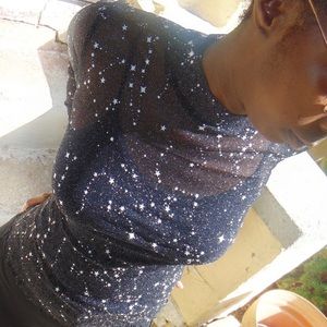Mock neck glitter Shirt